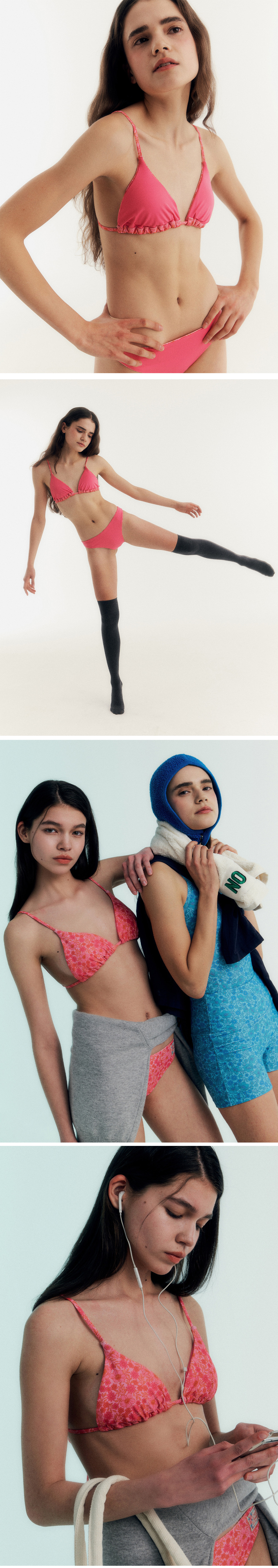 MUSINSA | LOOPLOOP String bikini top [Vintage Peony_Pink]